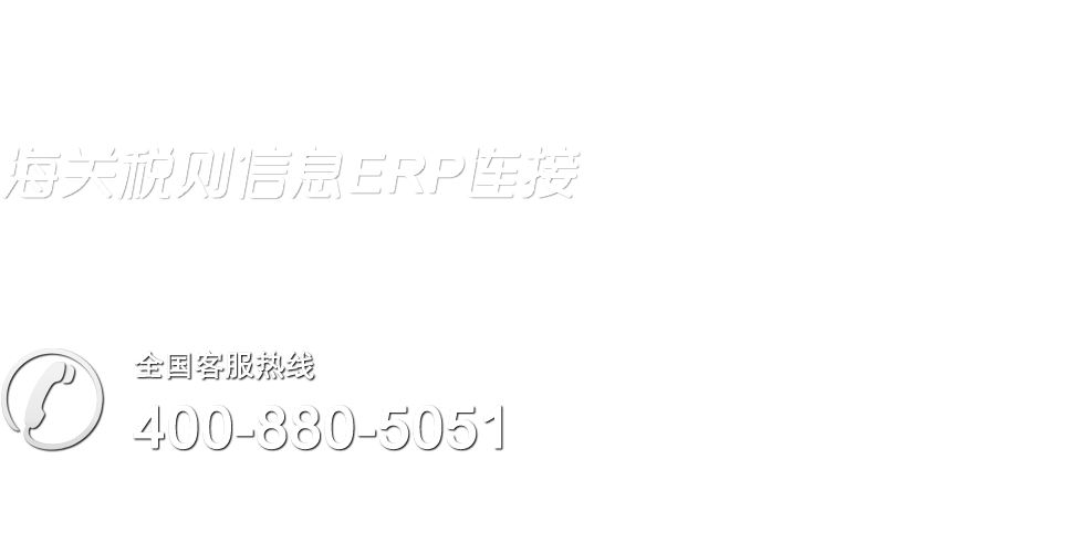 海关税则信息的ERP接口订制服务